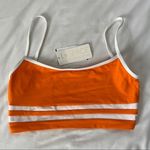 l*space NWT L* Orange and White Stripe Bikini Top  Small Photo 0