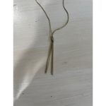 Minimalist Bar Pendant Necklace‎ Long Chain Delicate Y2K Trendy Women Gold Photo 4