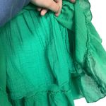 Bobbie & Brooks VINTAGE Bobbie Brooks Peasant Tiered Ruffle Midi Skirt in Green Size S Photo 8