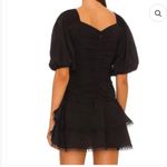 Jonathan Simkhai Auden Mini Dress Black Tiered Ruffle Puff Sleeve Size 8 Photo 1