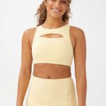 Cotton On Smoothing Cut Out Vestlette Top Yellow, Size S New w/Tag Photo 9