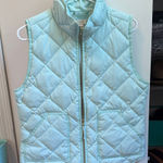 J.Crew Quilted Puffer Vest Aqua Blue Womens Size Medium Streetwear Layering Photo 0