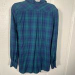Vineyard Vines  Women’s Blue and Green Plaid Relaxed Button Down Shirt Size 8 EUC Photo 4