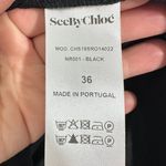 See By Chloe  Mini Dress Black Boho Crochet Ballon Sleeve Brunch‎ Wedding Guest Photo 3