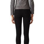 Doma Leather Jacket Genuine Lamb Leather Gray Moto Biker Womens Large Photo 1