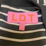 LDT Striped Balloon Sleeve Tunic‎ Dress Gray White Modest Chic Oversized 12 Photo 5