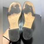 ZARA  Shimmery Silver Leather Square Toe Loafers Photo 8