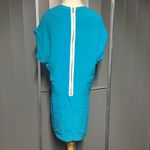 WALTER Turquoise Blue Shift Dress 100% Silk, 6 Photo 3