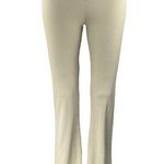 ZARA  Beige Tan Ribbed Knit High Waisted Pull On Bootcut Flared Pants Size S Photo 0