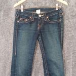 True Religion  Dark Blue Yellow Stiching Stella Style Long Vintage Womens 25 Photo 4