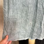 Free People  Oversized Gauze Linen Flowy Collared Tank Top Washed Blue M Photo 5