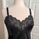 Komar Vintage Slip Dress Black Lace Trim M L Large XL 36 Photo 2
