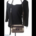 Gigi Hill Faux Suede Crossbody Wristlet Purse Photo 1