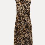 ZARA  maxi dress leopard animal print mesh ruffled boho cheetah casual summer Photo 9