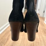 Coconuts by Matisse COCONUTS | Women's Black Leather Suede Knee High Chunky Heel Boots Photo 6