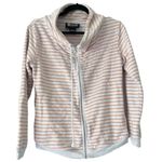 Christine Alexander Rhinestone Studded Striped Full Zip Sweatshirt Sz Small White Photo 1