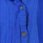 Old Navy  Short-Sleeve Double-Weave Mini Swing Shirt Dress Catalyst Blue Size M Photo 5