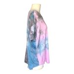 Zella Tie Dye T-Shirt Round Neck Short Sleeve Pink Blue Women's Size Medium Photo 2