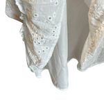 Anthropologie &merci Cottage Core Milkmaid Eyelet Smocked White Dress Sz M Lined Photo 9