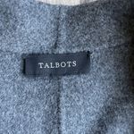 Talbots  Navy Wool Fleece Jacket Blazer Open Sweater Cardigan Size L Pockets Photo 1