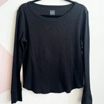 Gap Thermal Long Sleeve Top Women's Medium Basic Minimalist Winter Black Small Photo 0