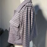 Wild Fable Cropped Plaid Shacket Jacket Women’s Medium Gray Lavender Photo 4