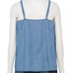 Sonoma  Goods for Life Blue Chambray Button Front Cami Tank Top Women's Size Small Photo 0