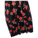 Draper James Dress Womens 2XL Black Red Floral Velvet Bubble Sleeve Cocktail Photo 10