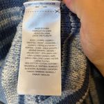 Ralph Lauren Lauren Belted Fringe Cardigan 2X | Blue Striped Linen Cotton blend Photo 4