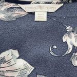 Boston Proper Long Sleeve Surplice Navy Floral Romper Size Small Shorts Photo 7