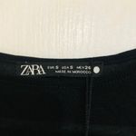 ZARA Women's Top Knit Cut Out Half Sleeve Round Neck Black Size Small NWT Photo 5