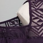 As You Wish As U Wish plum lace knit cold shoulder blouse size large Photo 6