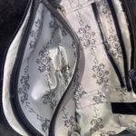 Kate Landry Luxury Classic Designer Multi Pocketed Buckle Black Leather Handbag Photo 11