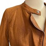 Icec Tan Leather Motto Jacket for Women Brown Photo 2