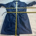 1 Sunset Lane Jacket Womens Large Blue Chambray Duster Draped Open Front Cinched Photo 1