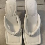 ASOS Design | white Halle padded toe thong heeled sandals size 5 Photo 7