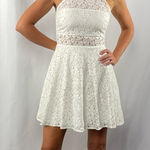 Likely  Sleeveless Lace Fit & Flare Mini Dress‎ in White Size 0 Photo 0