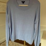Halogen  Sweater Light Blue Crewneck Cozy Minimal Luxe Autumn Fall Soft Preppy 1 Photo 0