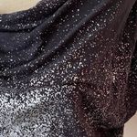 JC Penny She said draped scoop neck Tshirt top metallic splatter pattern Med gray trendy Photo 1