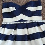 Sans Souci NWT blue and white striped fit& flare mini dress size large Photo 12