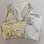 Lilly‎ Pulitzer Luxletic Lindsay Sports Bra UPF 50+ Size Medium Workout Metallic White Photo 5