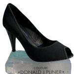 Donald Pliner Black Crepe Elastic Peep Photo 1