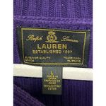 Ralph Lauren Lauren Women’s Purple Long Sleeve 100% Cotton Sweater Size Large Photo 2
