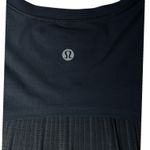 Lululemon Just Pleat It Tank Top 4 Black Cropped Pleated Back Flowy Sheer Photo 3