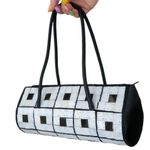 Vintage 80s Mother of Pearl Barrel Bag Black Photo 1