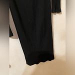Ribbed Cutout Black Cold Shoulder Sweater Dress Photo 4