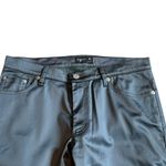 Agnes B. Paris Blue Satin Skinny Pants Cocktail Party Casual Size 40 8 Women's Photo 1