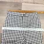 SO  Gingham Check Ankle Pants Gray White Juniors 9 Flat Front Stretch Photo 8