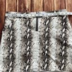 Rue 21 Womens Front Zipper Snake Print Mini Skirt Size Large Photo 4