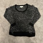 Vintage Havana Fringe Black White Pullover MEDIUM Photo 1